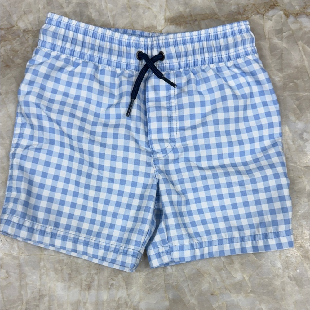 Carter's Light Blue Checkered Kids Shorts